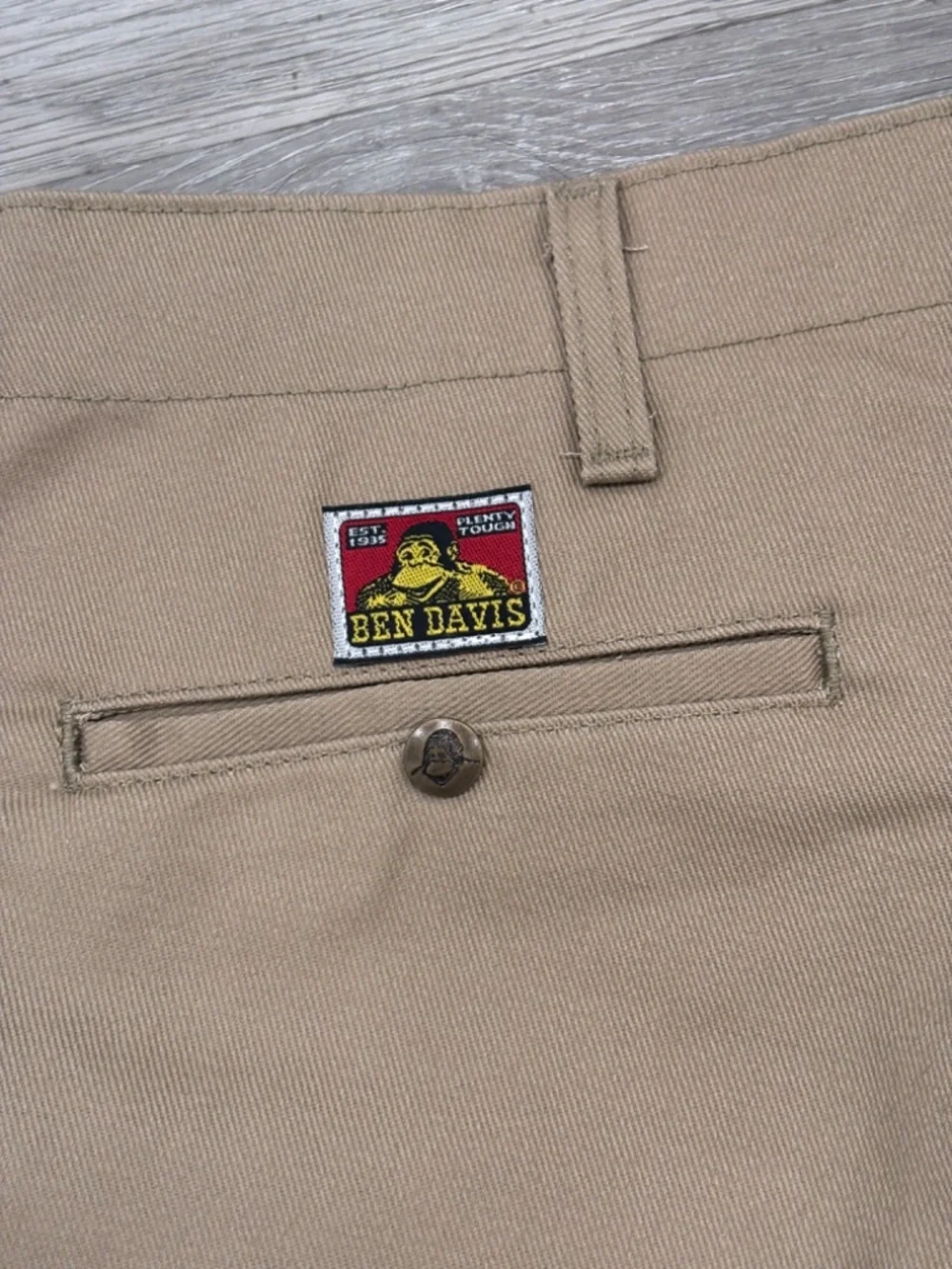 Ben Davis Genuine Ben's Workwear Pants Canvas Khaki Gorilla Mens 34X30 NWT